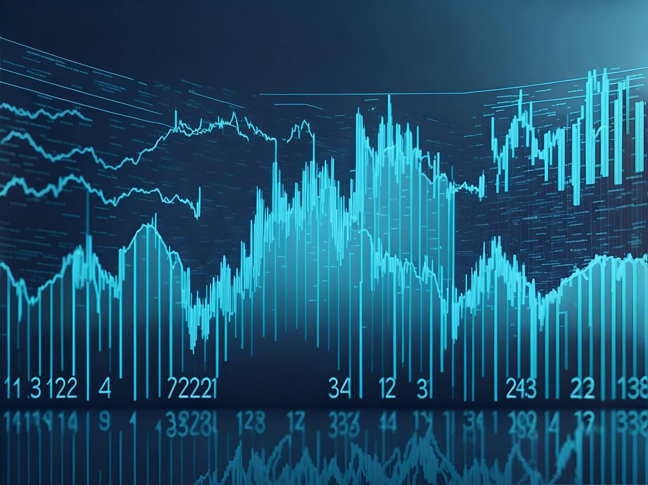 ETF 뜻과 구조를 설명하는 주식 시장 지수 그래프 이미지