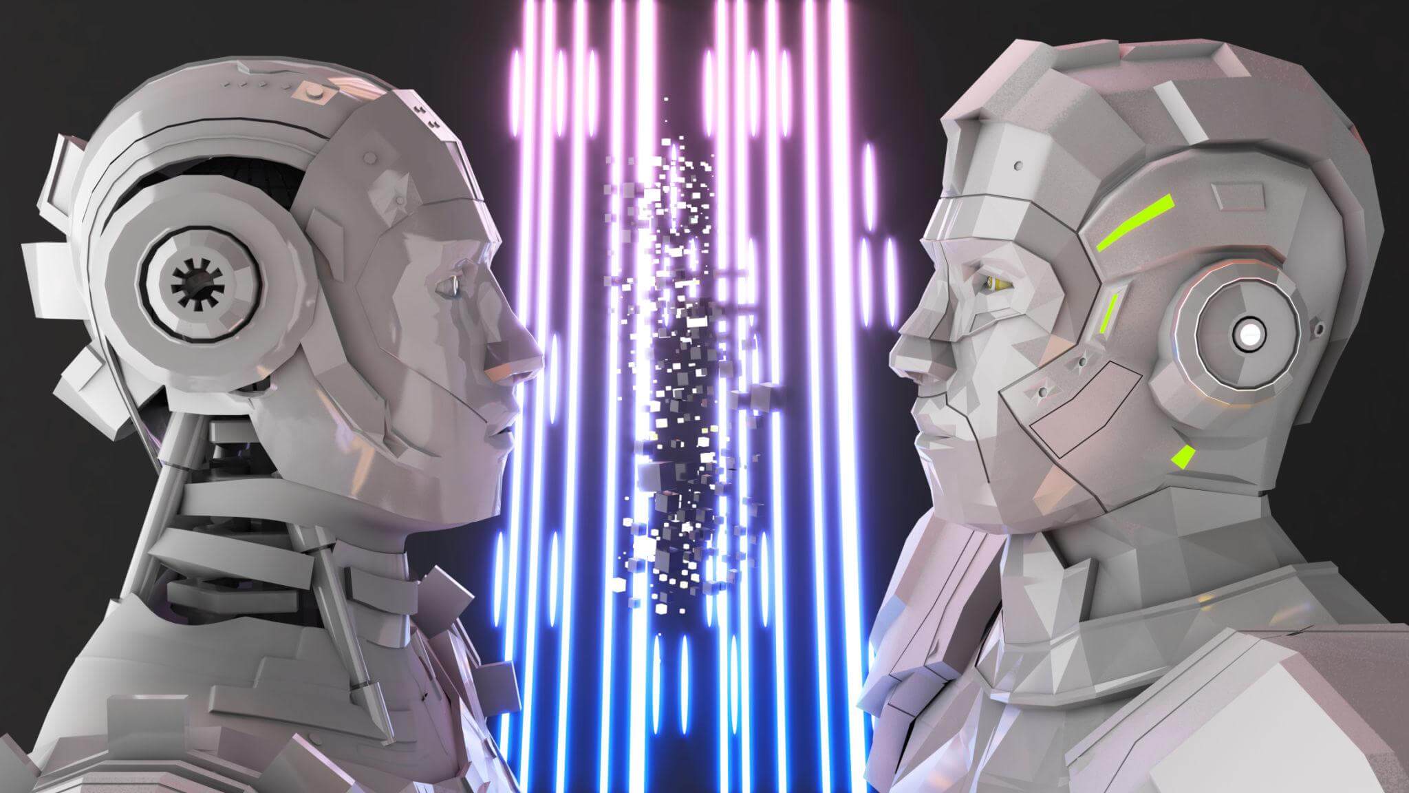 AI 시대에서 제너럴리스트와 스페셜리스트의 차이를 상징하는 로봇 이미지